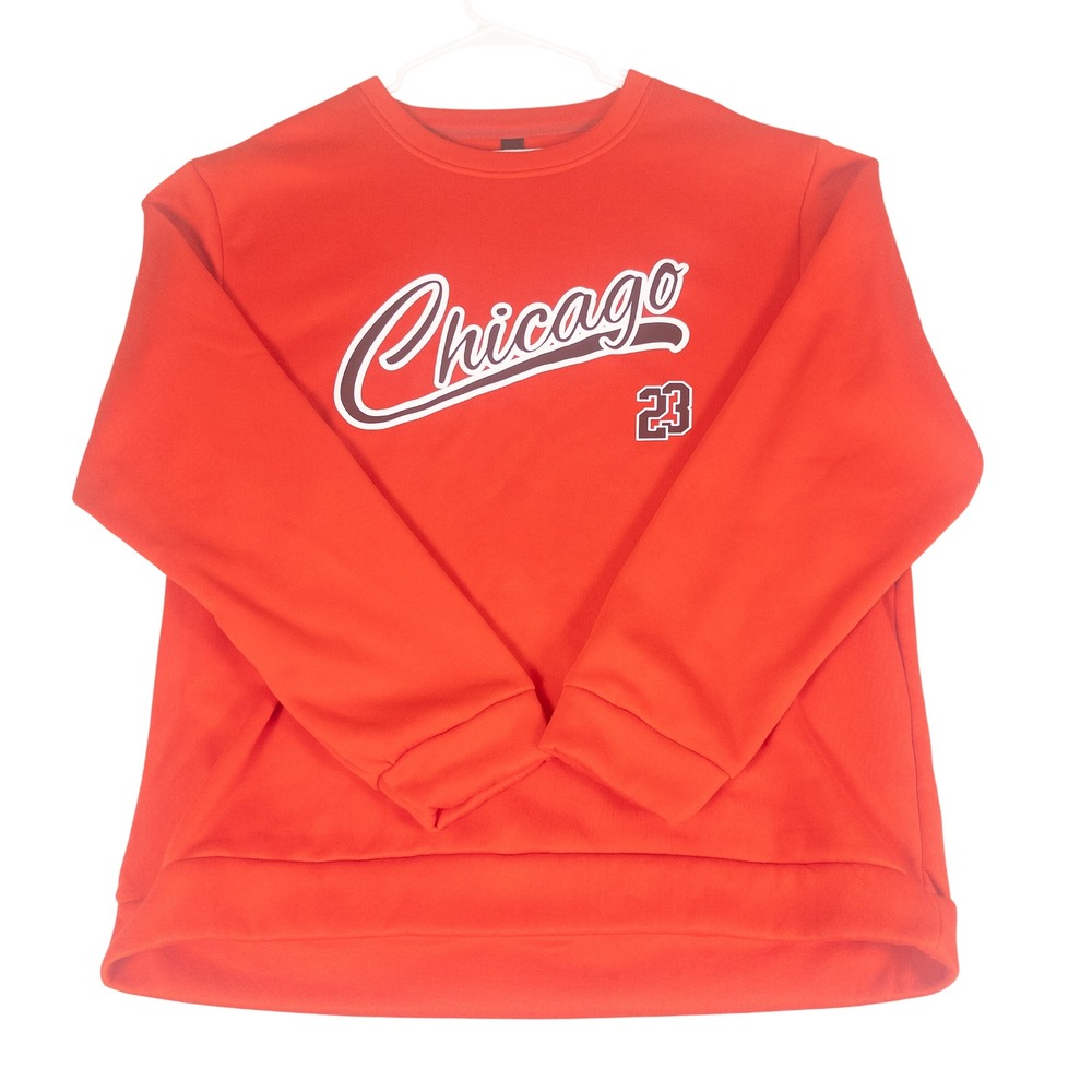 Manfinity‎ Chicago 23 Red Graphic Sweatshirt Mens 3XL Crewneck Fleece Sporty